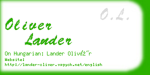 oliver lander business card